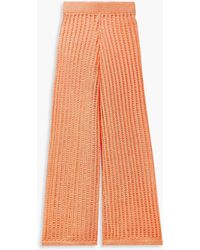 Solid & Striped - Leila Open-knit Wide-leg Pants - Lyst