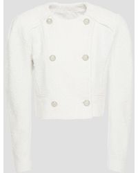 IRO - Cropped Sequin-embellished Bouclé-tweed Jacket - Lyst