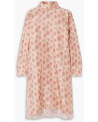 Marni - Printed Silk-Satin Mini Dress - Lyst