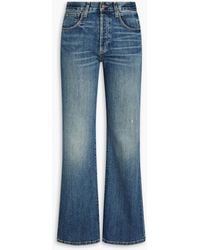 Nili Lotan - Distressed High-rise Bootcut Jeans - Lyst
