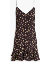 ROTATE BIRGER CHRISTENSEN - Floral-print Jacquard Mini Slip Dress - Lyst