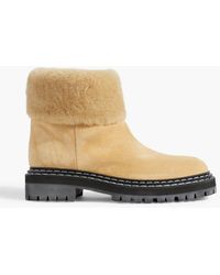 Proenza Schouler - Shearling-lined Suede Ankle Boots - Lyst
