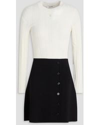 Sandro - Cable And Stretch-Knit Mini Dress - Lyst