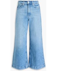 PAIGE - Harper hoch sitzende cropped jeans mit weitem bein - Lyst