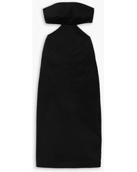 Bondi Born - Monte carlo trägerloses midikleid aus cady aus einer baumwollmischung mit cut-out - Lyst