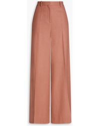 JOSEPH - Alana Wool, Tm And Cashmere-blend Flannel Wide-leg Pants - Lyst
