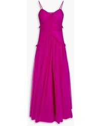 Zac Posen - Pleated Tulle Gown - Lyst