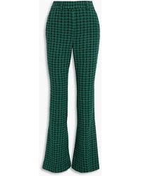 Rebecca Vallance - Basinger Checked Cotton-blend Tweed Flared Pants - Lyst