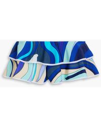 Emilio Pucci - Ruffled Printed Bikini Briefs - Lyst