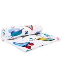 Sandro - Lolipop Printed Cotton-terry Towel - White - Blue