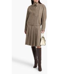 AURALEE Hard Twist Wool Twill Soutien Collar Coat in Natural