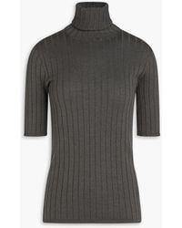 Brunello Cucinelli - Rollkragenpullover aus einer gerippten kaschmirmischung mit metallic-effekt - Lyst