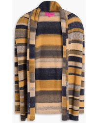 The Elder Statesman - Striped Jacquard-Knit Cashmere Cardigan - Lyst