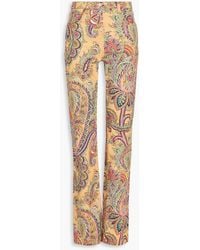 Etro - Paisley-print High-rise Straight-leg Jeans - Lyst