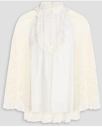 Zimmermann - Lace-Paneled Ramie Tunic - Lyst