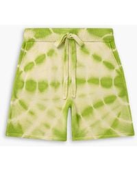 The Elder Statesman - Trance Straight-Leg Tie-Dyed Cashmere Drawstring Shorts - Lyst