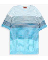 Missoni - T-shirt aus häkelstrick aus baumwolle in space-dye-optik - Lyst