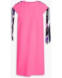 PUCCI - Printed Silk-trimmed Stretch-crepe Mini Dress - Lyst