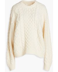 Loulou de Saison - Cable-knit Wool And Cashmere-blend Sweater - Lyst