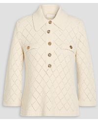 Zimmermann - Pointelle-knit Polo Sweater - Lyst
