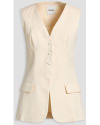 Sandro - Linen-blend Twill Vest - Lyst