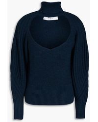 IRO - Cutout Ribbed-knit Turtleneck Sweater - Lyst