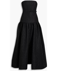Nicholas - Trägerloses maxikleid aus floralem jacquard - Lyst