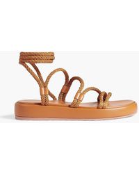 Gianvito Rossi - Leather-trimmed Cord Sandals - Lyst
