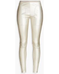 Rick Owens - Coated Stretch-leather leggings - Lyst