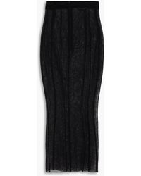 Dolce & Gabbana - Cotton-Blend Mesh Midi Pencil Skirt - Lyst