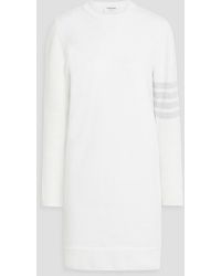 Thom Browne - Knit-paneled French Cotton-terry Mini Dress - Lyst