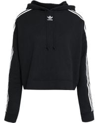 adidas Originals Striped French Cotton-terry Hoodie Black
