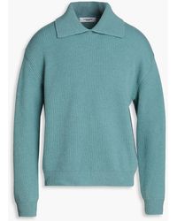 LE17SEPTEMBRE - Ribbed Wool And Cashmere-blend Polo Sweater - Lyst