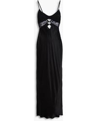 Bec & Bridge - Nora Lace-Paneled Satin Maxi Dress - Lyst