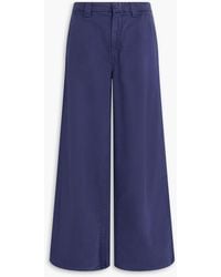 Mother - Lunch Money Cotton And Lyocell-Blend Twill Wide-Leg Pants - Lyst