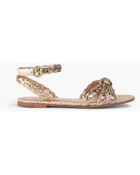 Gianvito Rossi - Bee Braided Leather Sandals - Lyst