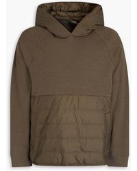 Y/OSEMITE - Quilted Shell-paneled Cotton-blend Fleece Hoodie - Lyst