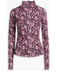 Isabel Marant - Lou Printed Jersey Turtleneck Top - Lyst
