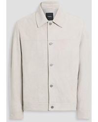 Theory - Amos Suede Jacket - Lyst
