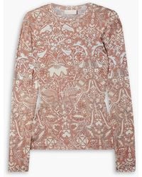 Ulla Johnson - Eve Printed Stretch-jersey Top - Lyst