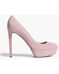 Sergio Rossi - Suede Platform Pumps - Lyst