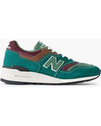 New Balance - Mius 997 Rubber-Trimmed Suede And Mesh Sneakers - Lyst