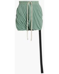 Rick Owens - Ruched Cotton-jersey Shorts - Lyst