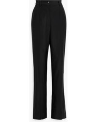 Dolce & Gabbana - Wool-blend Crepe Wide-leg Pants - Lyst