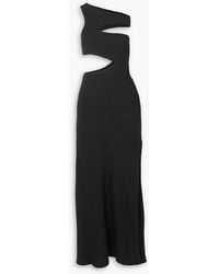 STAUD - Prismatic Asymmetric Cutout Ribbed-knit Maxi Dress - Lyst