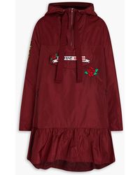RED Valentino - Embroidered Shell Hooded Jacket - Lyst