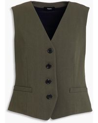 Theory - Textured-crepe Vest - Lyst