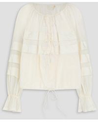 Ulla Johnson - Cora Cotton And Silk-blend Voile Blouse - Lyst