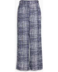 Rag & Bone - Tara Printed Silk-blend Twill Wide-leg Pants - Lyst