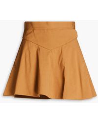 RED Valentino - Buckled Twill Mini Skirt - Lyst